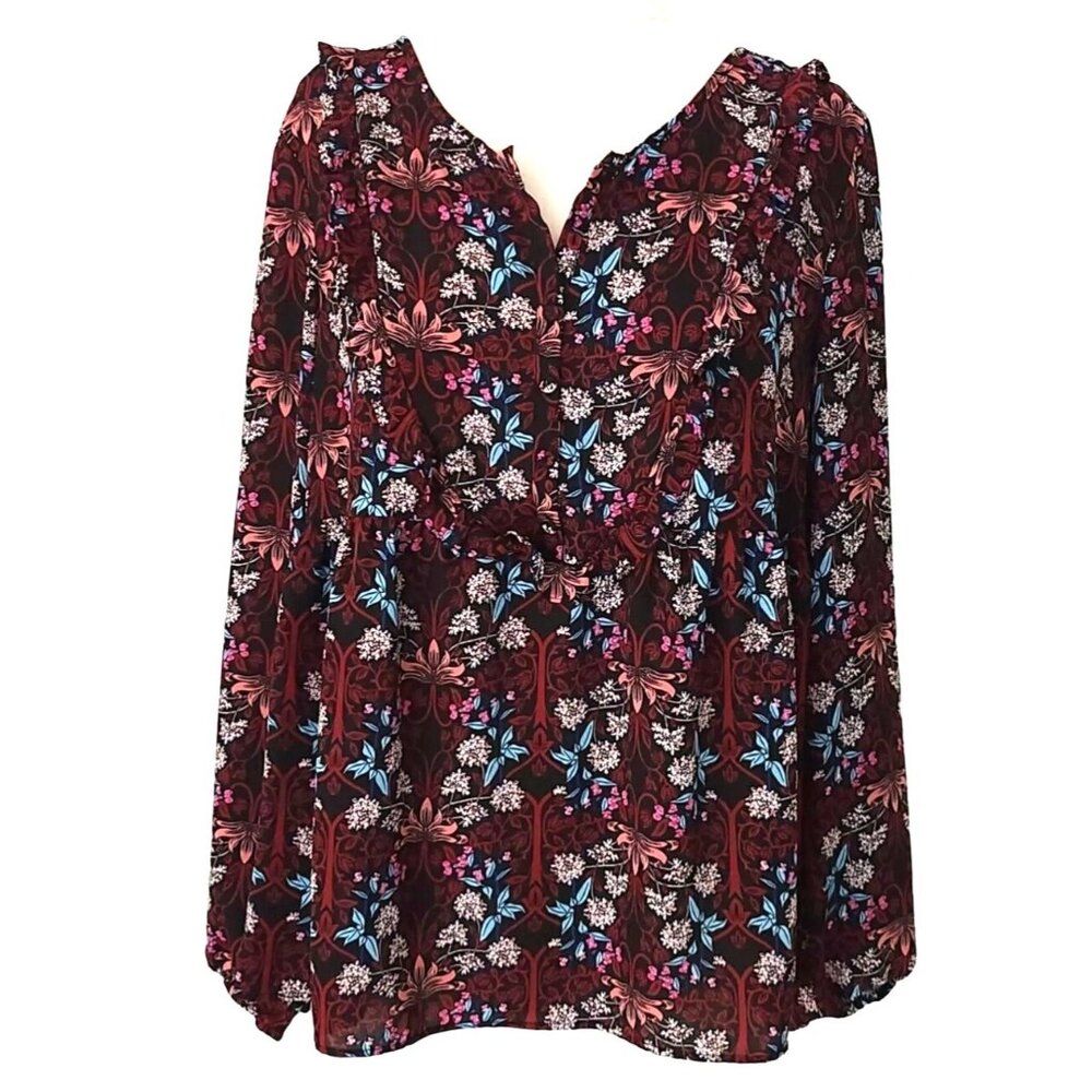 ANTHROPOLOGIE Gibson Latimer Bohemian Blouse Size Large